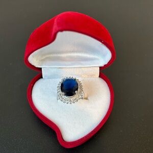 Blue stone ring 14K gold Plated ring